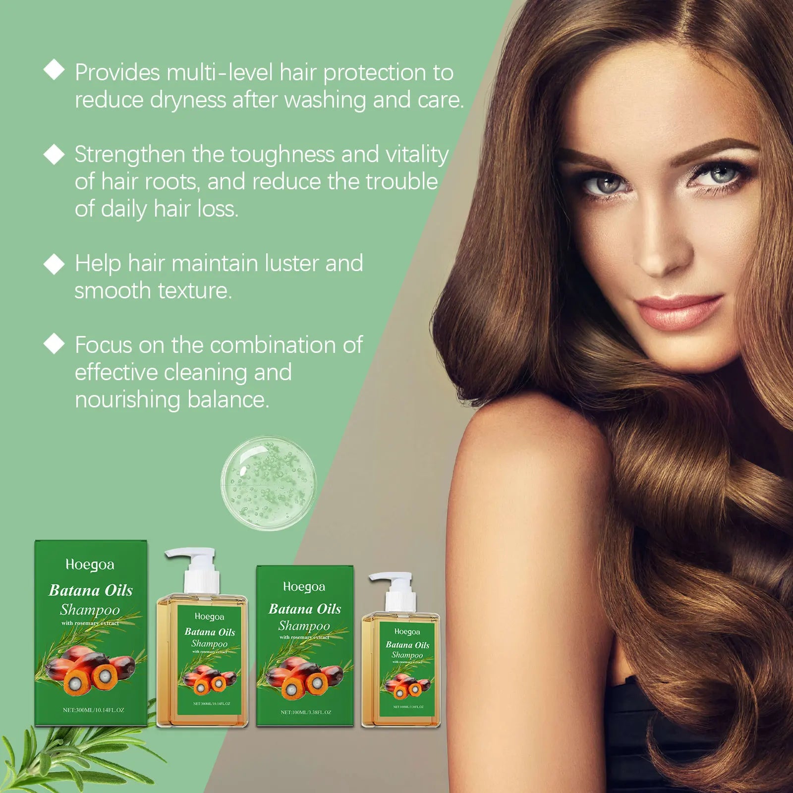 Batana Hair Care Shampoo - Anti-hair Loss, Smooth, Growth