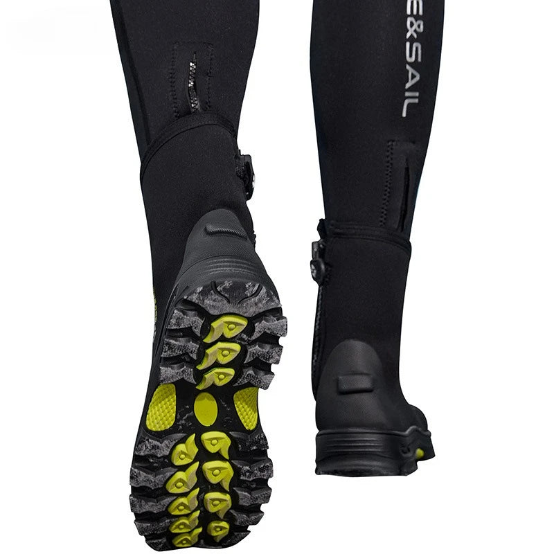 Adult 5MM High Top Hard Sole Diving Boots for Snorkeling Beach Outdoor