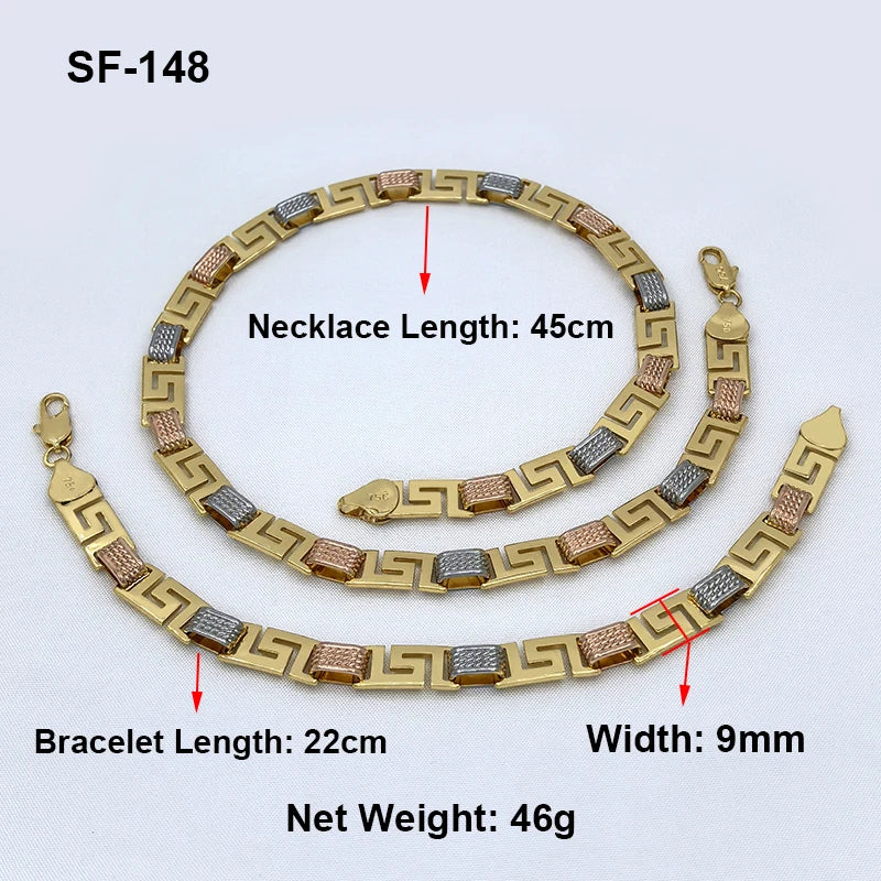 Luxurious Gold Plated Brazilian Jewelry Set for Party