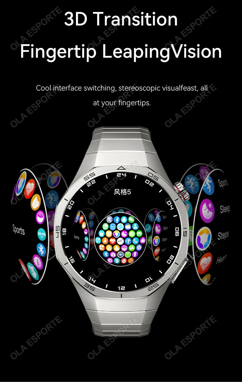 Đồng Hồ Thông Minh 2025 Nam Watch Pro AMOLED GPS NFC