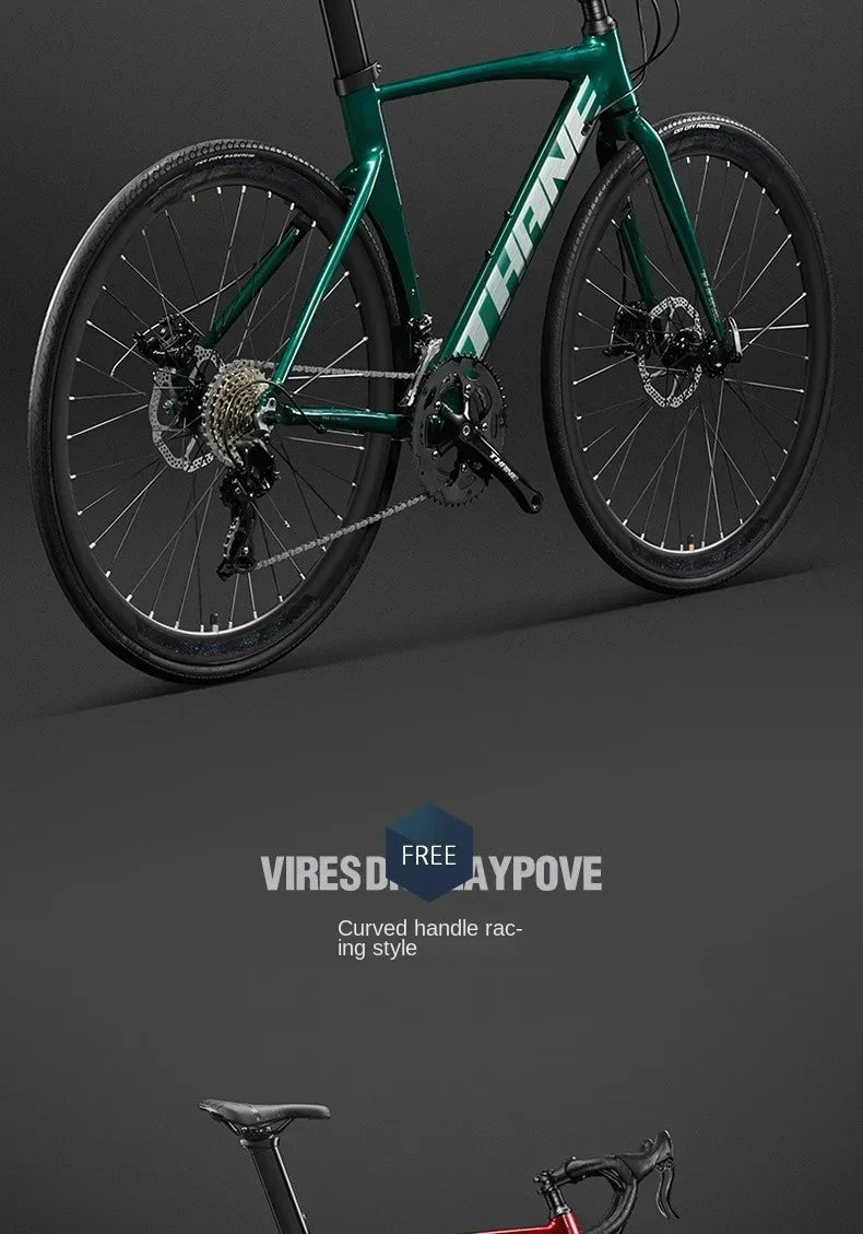 700C curved handle road bicycle 27 speed oil disc brake gravel bike ultralight aluminum alloy frame Road Racing bicicleta aldult - Daisan Mart