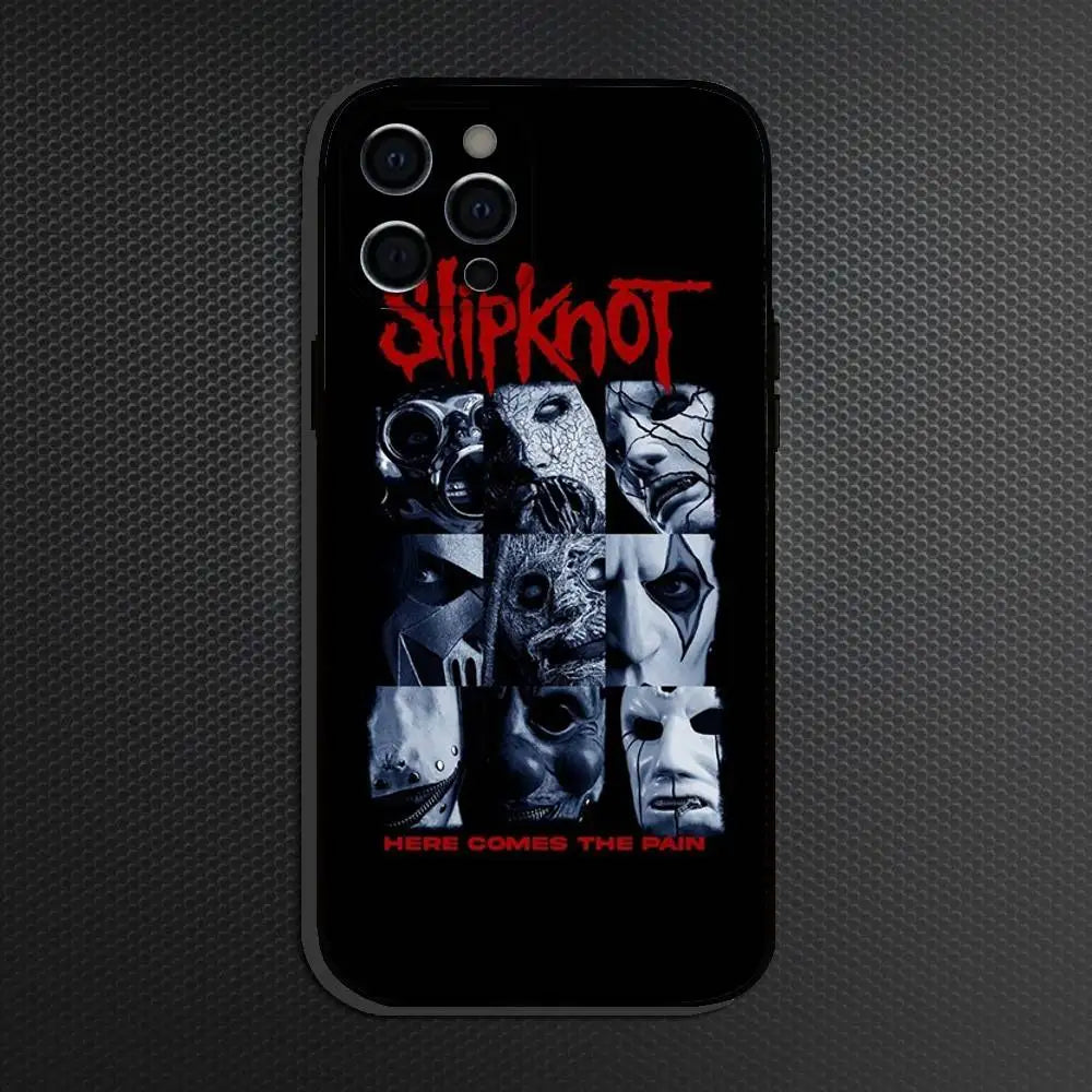 Ốp lưng Silicone Đen SlipknotS iPhone 11-16 Pro Max