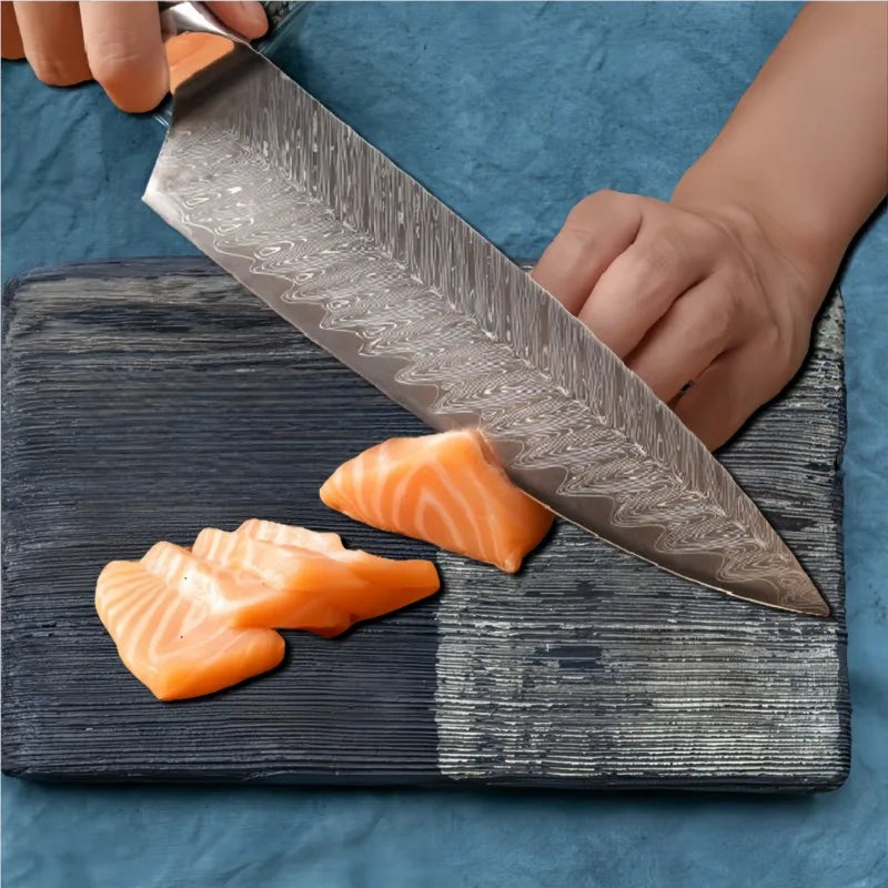 Sharp Kitchen Knife 67 Layers AUS-10 Damascus