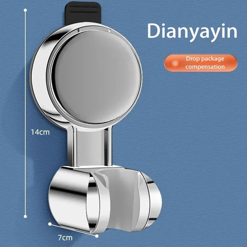 Bath Shower Holder Support Mural Douche Suction Cup Adjustable Handheld Wall Mounted Large Shower Head Supports Relocatable - Daisan Mart