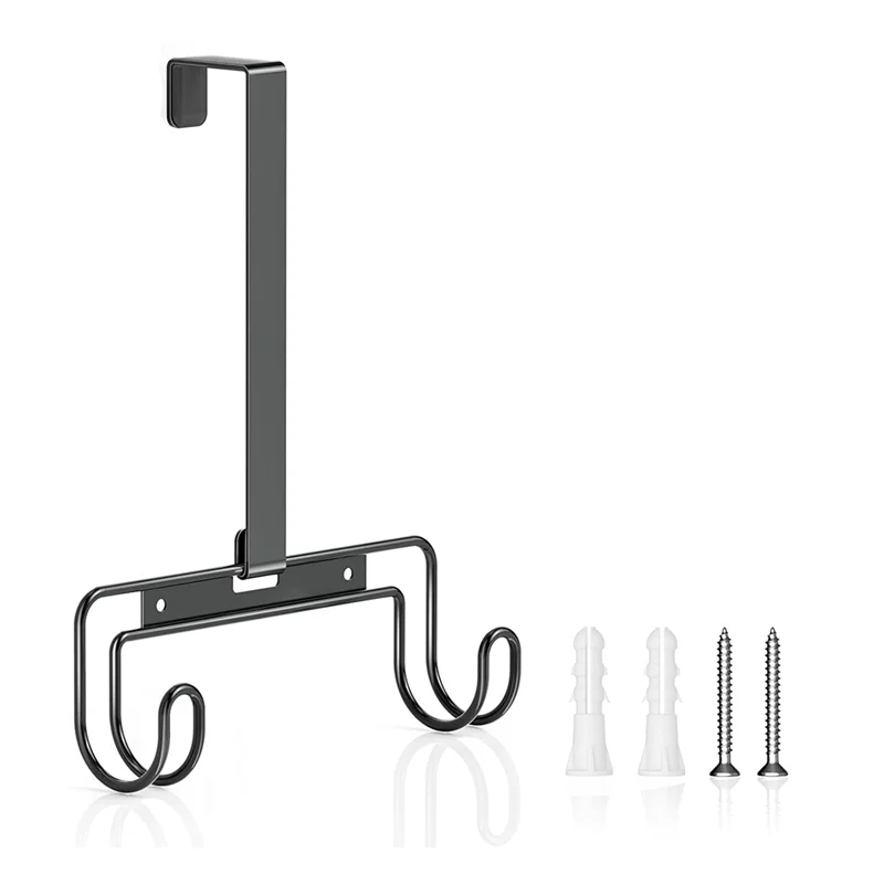 Ironing Board Hanger With Removable Hook, Over The Door&amp; Wall Mount Ironing Board Holder Organizer Wall Rack