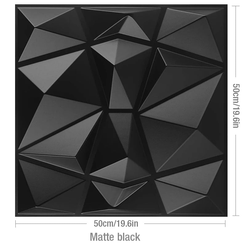 3D wall panel with glossy gold wood grain, waterproof, 50cm