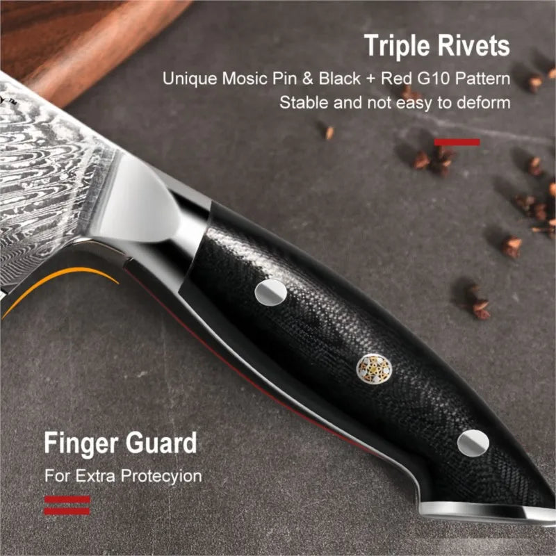 Sharp Kitchen Knife 67 Layers AUS-10 Damascus