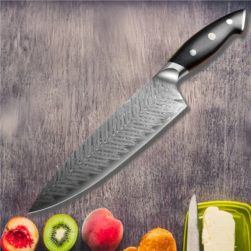 Sharp Kitchen Knife 67 Layers AUS-10 Damascus