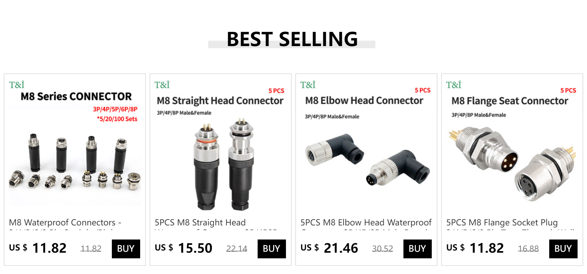 Đầu nối chống nước M6 M8 cho xe điện, kèm dây - Daisan Mart