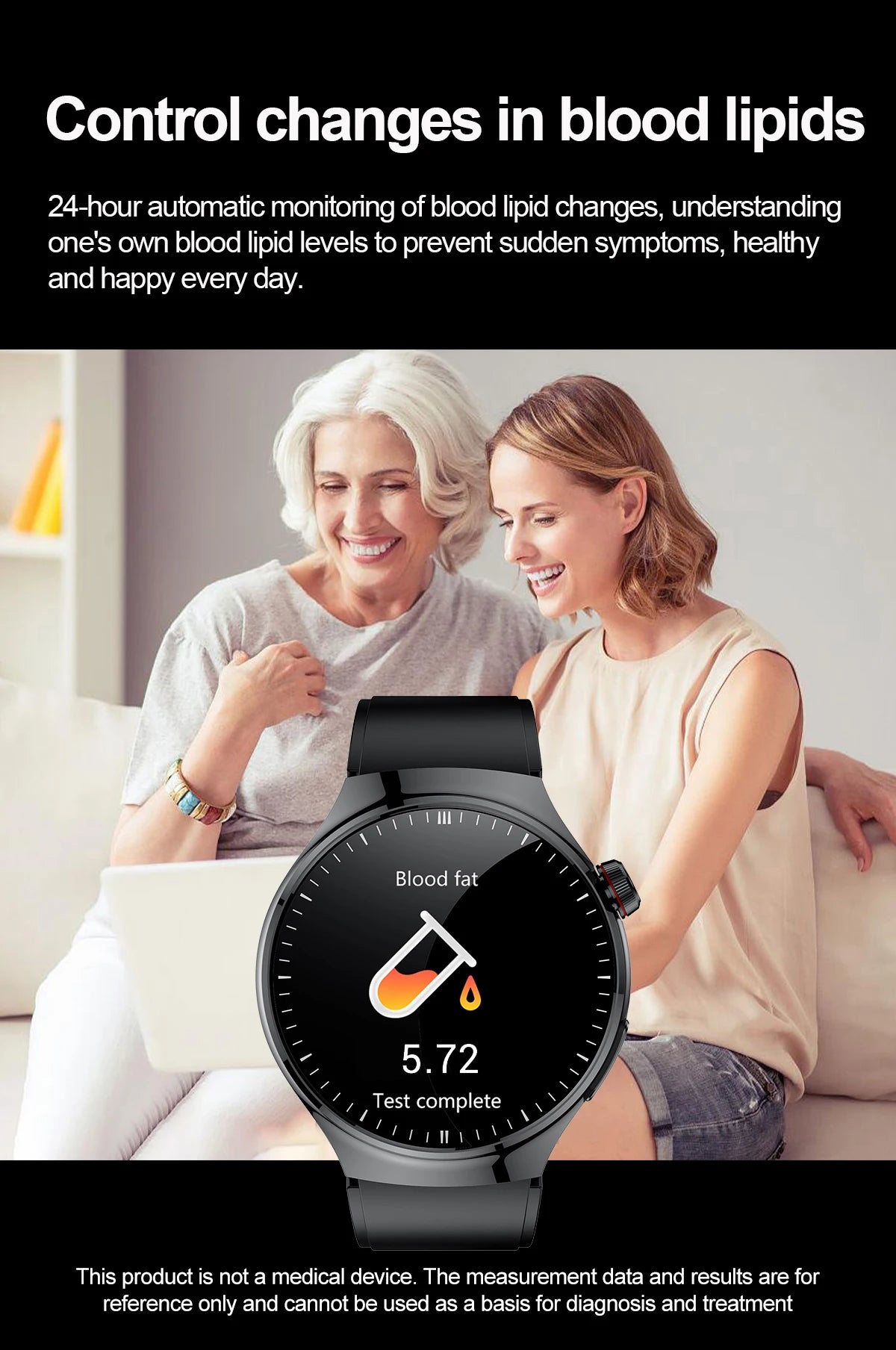 2025 Medical Smartwatch: Oxygen, Fat, ECG+PPG Measurement