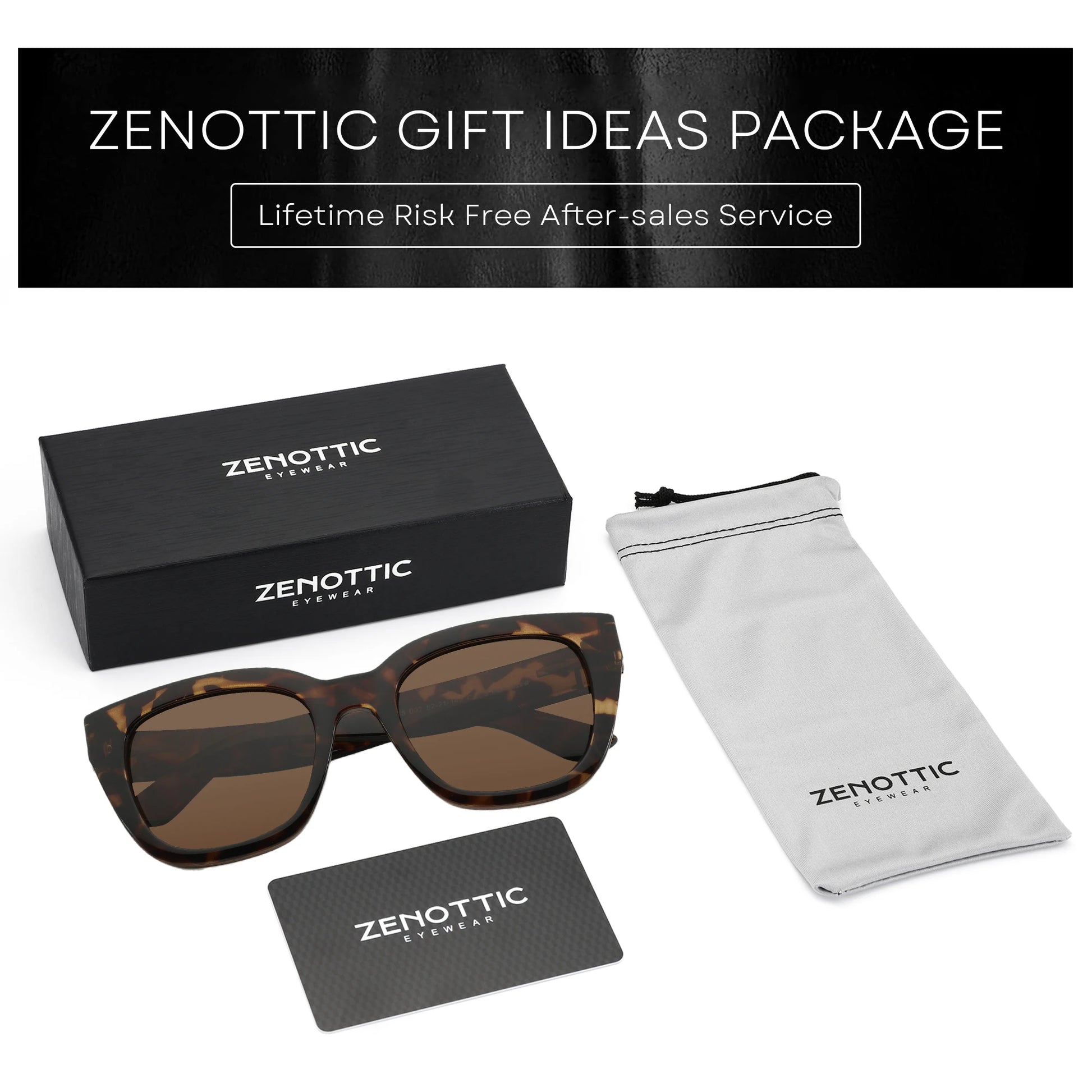 ZENOTTIC Kính Râm Cánh Bướm Cat Eye UV400 Nữ 2025 - Daisan Mart