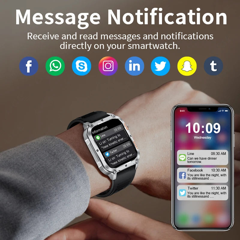 Đồng Hồ Thông Minh LIGE 2.01 Gọi Bluetooth Thể Thao