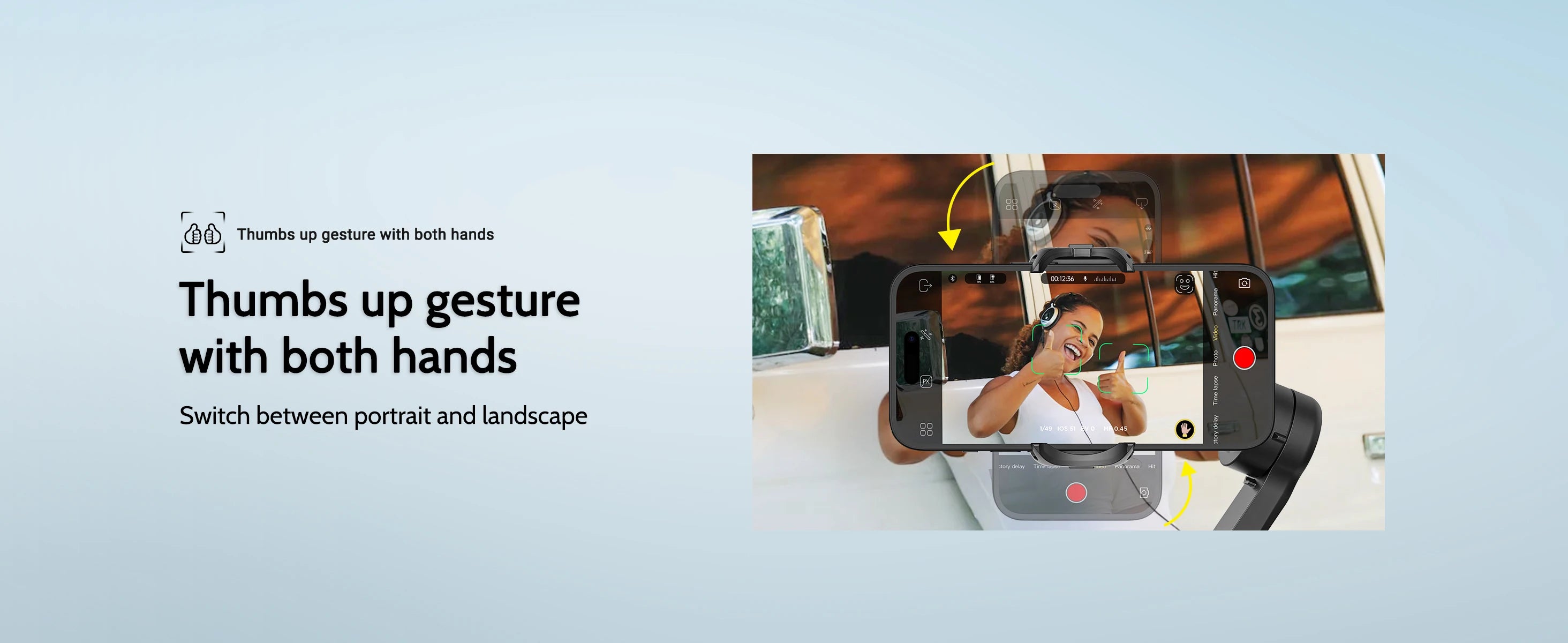 AOCHUAN Smartphone Gimbal Stabilizer OLED screen with LED lights 3-axis gimbal Stabilizer for Android and iPhone Smart XproBlack