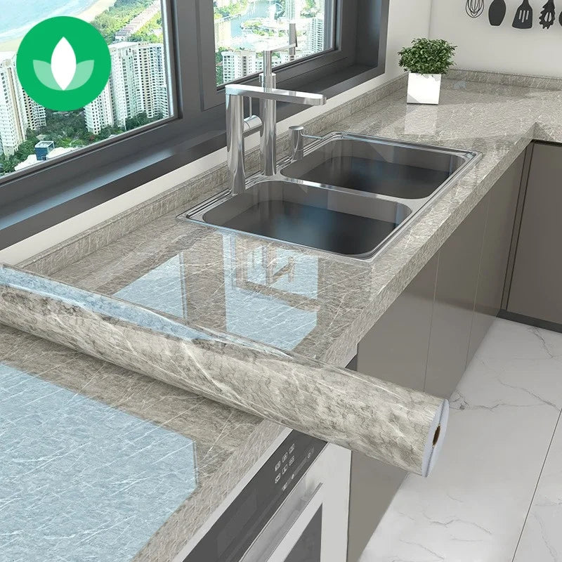 Decal Dán Tường Bếp Chống Dầu, Chống Nước, Giả Đá