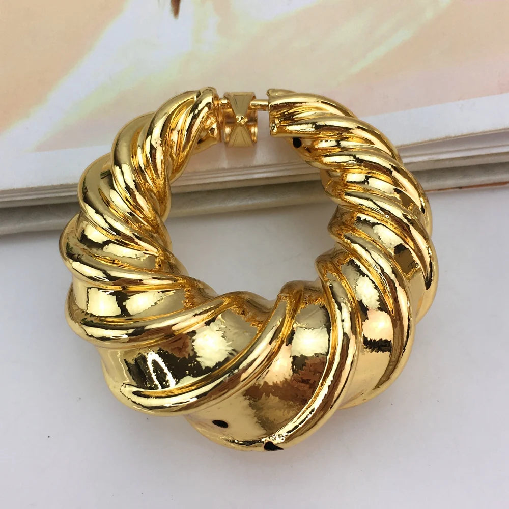 Dubai Gold Jewelry Set Neck, Earrings - Wedding Party FHK16778