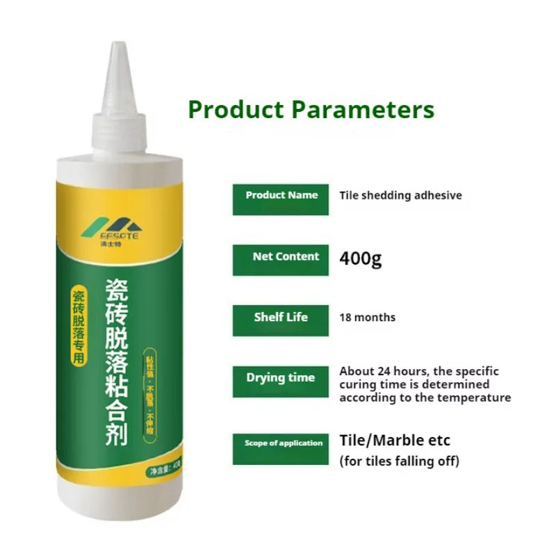 Tile Adhesive 400g - Repairing Roof, Wall and Floor Tiles