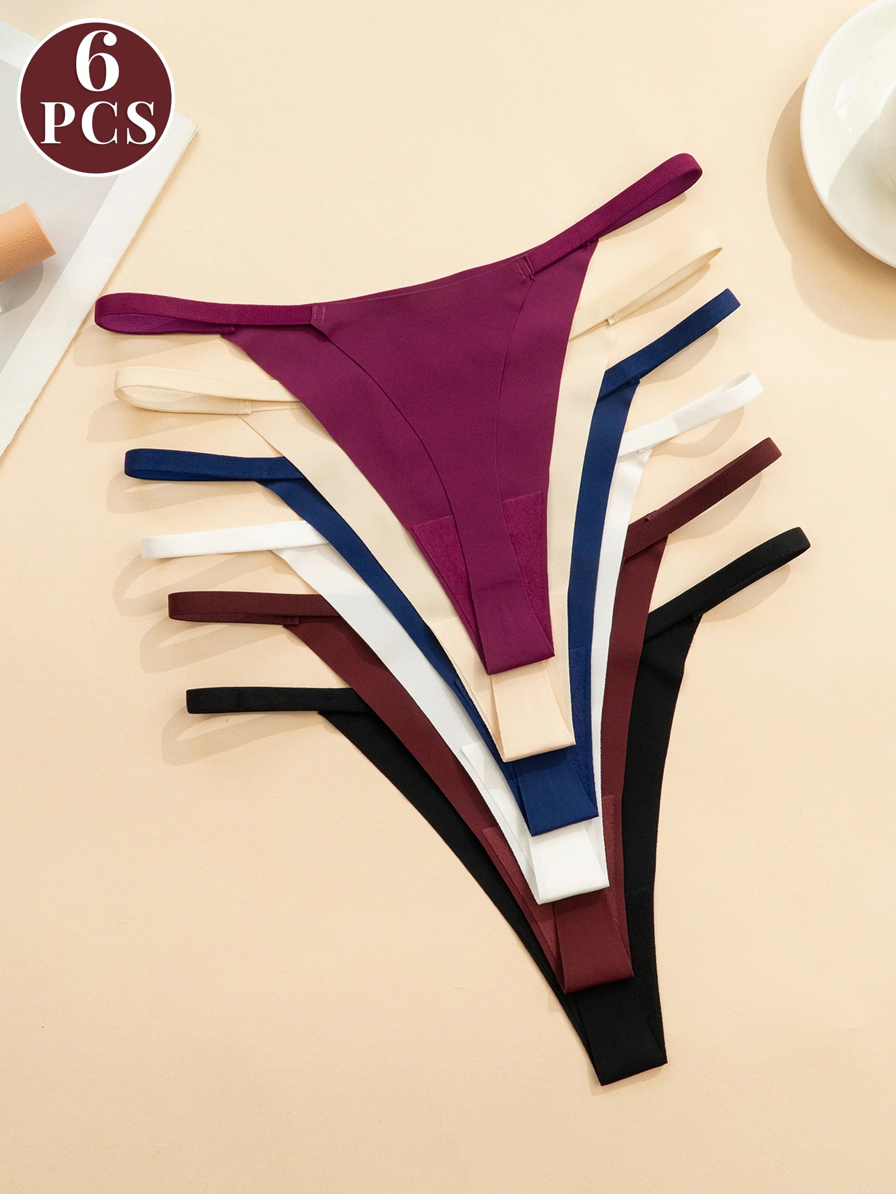 Set of 6 Sexy Seamless Low-Waist Women's Panties