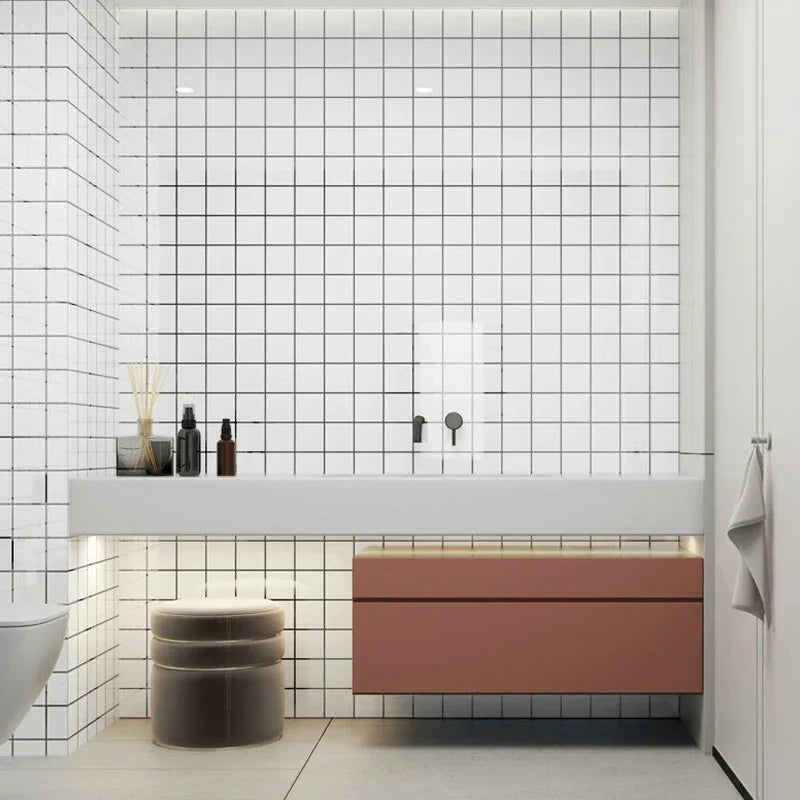 Imitation Ceramic Tile Wall Sticker Wallpaper Self-adhesive 3D Wall Decoration Bathroom Waterproof Marble Kitchen Wall Stickers
