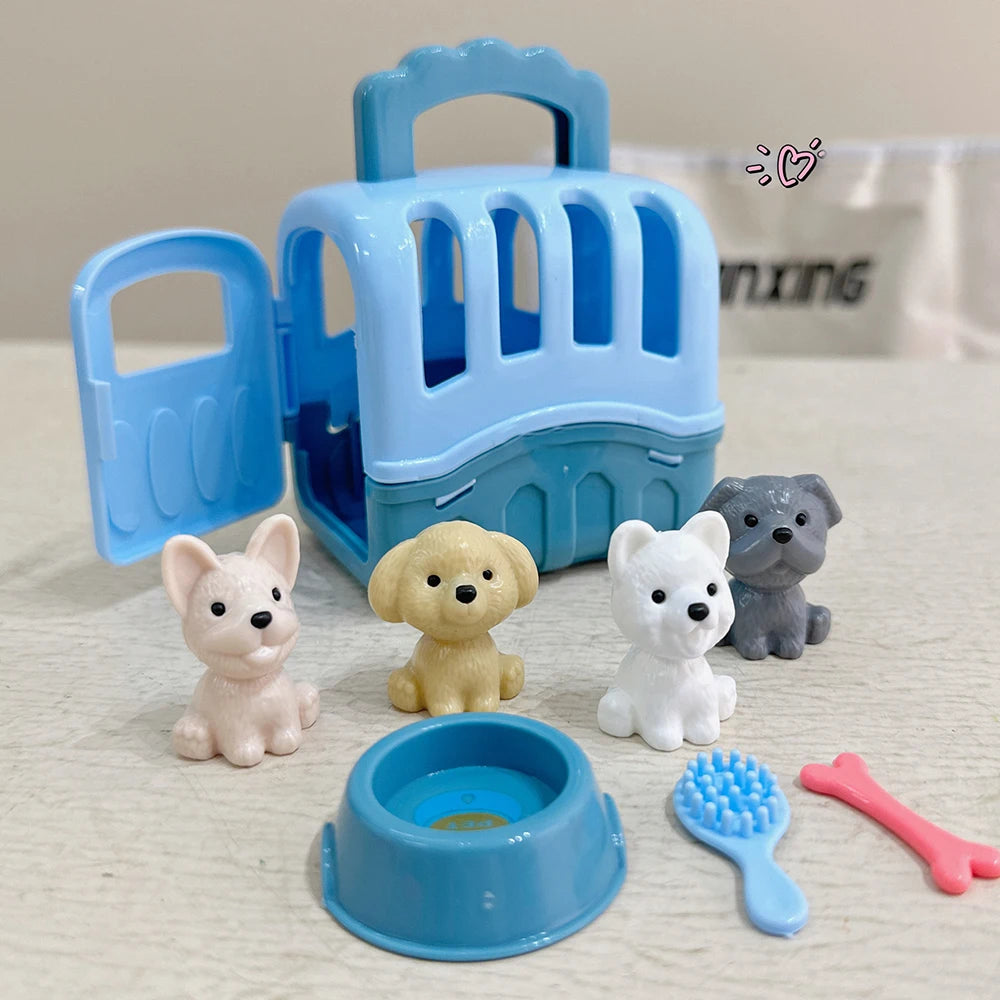 Cute Pet Basket Toy Set - Christmas Gift for Kids