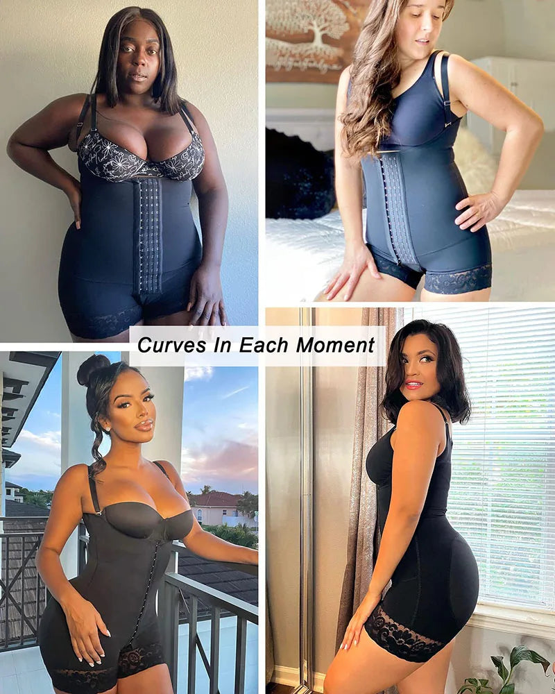 AfruliA High Compression Shapewear Tummy Control Full Body Shapers Waist Trainer Bodysuits Butt Lifter Fajas Colombianas Girdles - Daisan Mart
