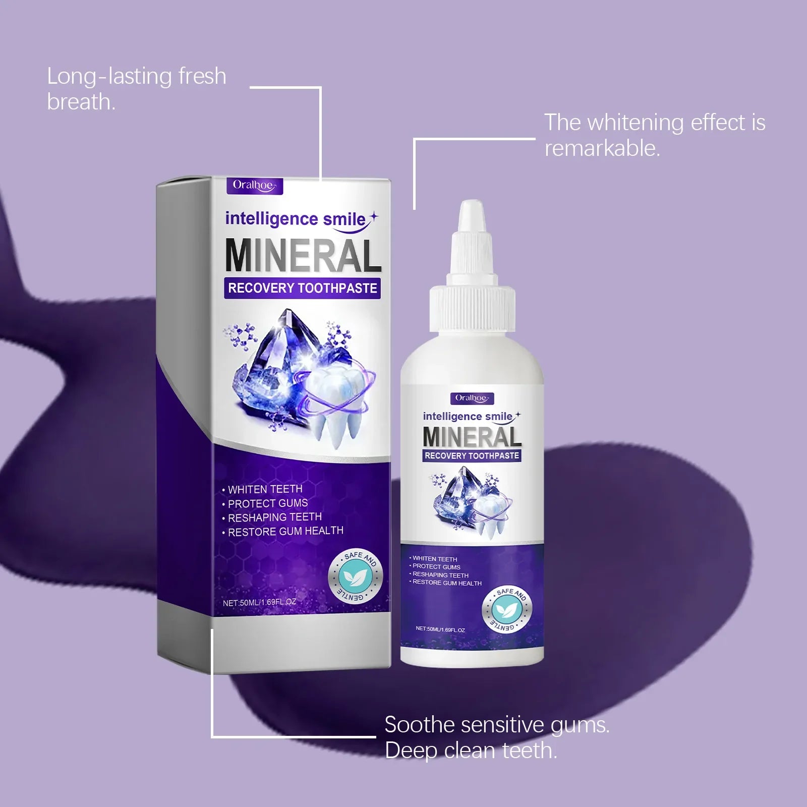 Mineral Toothpaste Rapid Repair Clean Brightening Tooth Repair Gel Rebuilding Strengthen Whiten Protect Oral Daily Fresh Care - Daisan Mart