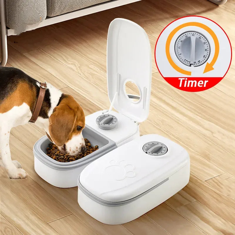 Pet Automatic Timing Feeder Detachable Auto Dog Dry Food Dispenser Smart Pet Food Feeder Timed for Cats Dogs - Daisan Mart