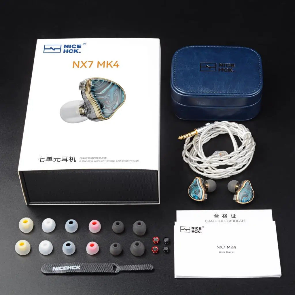 NICEHCK NX7MK4 MK4 Stabilized Wood HIFI Earbud 7 Driver Units Hybrid Audiophile Earphone With Replaceable Tuning Filters IEM MK3 - Daisan Mart
