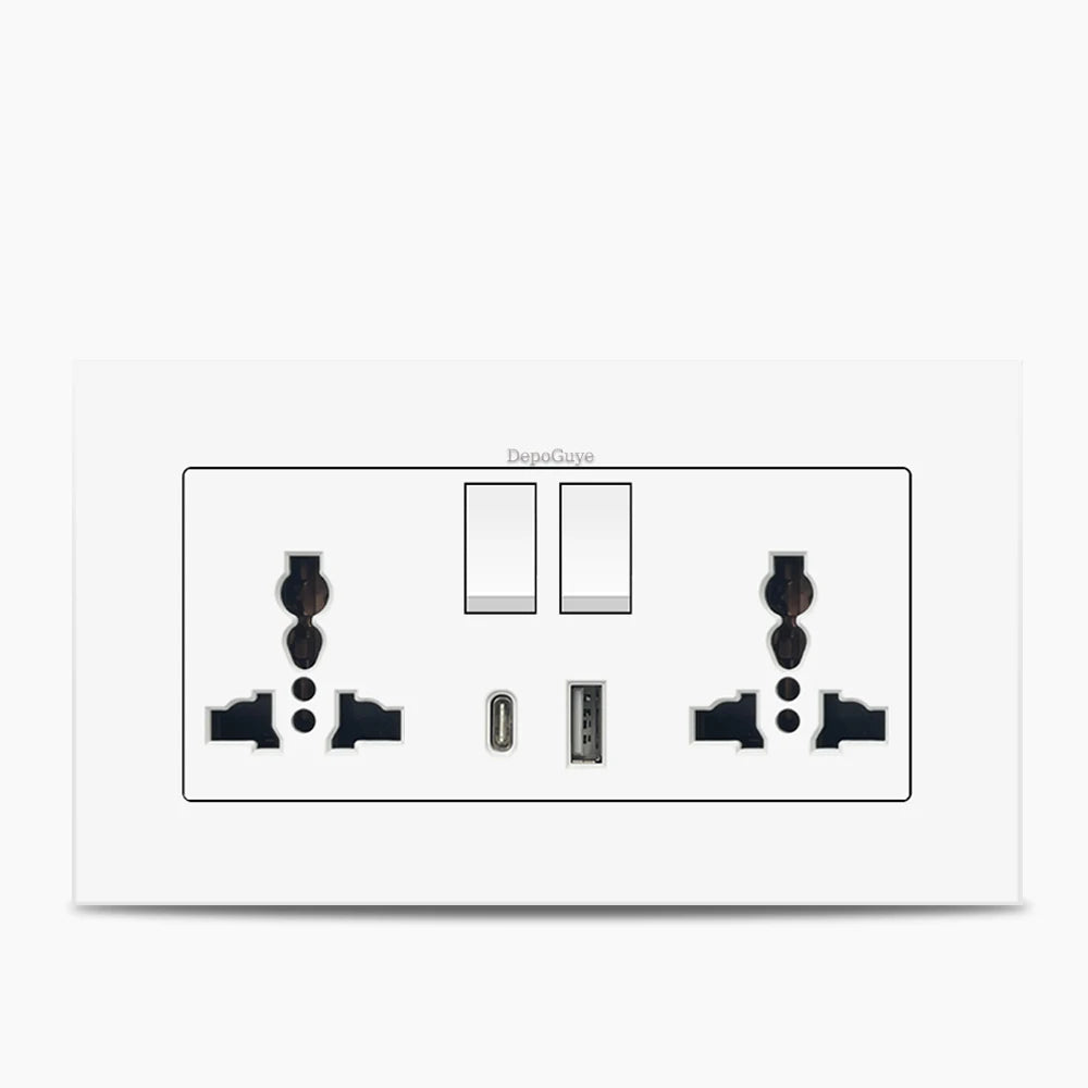 Ổ Cắm Đa Năng Sạc Nhanh 18W USB Type-C 3 Chân 220V