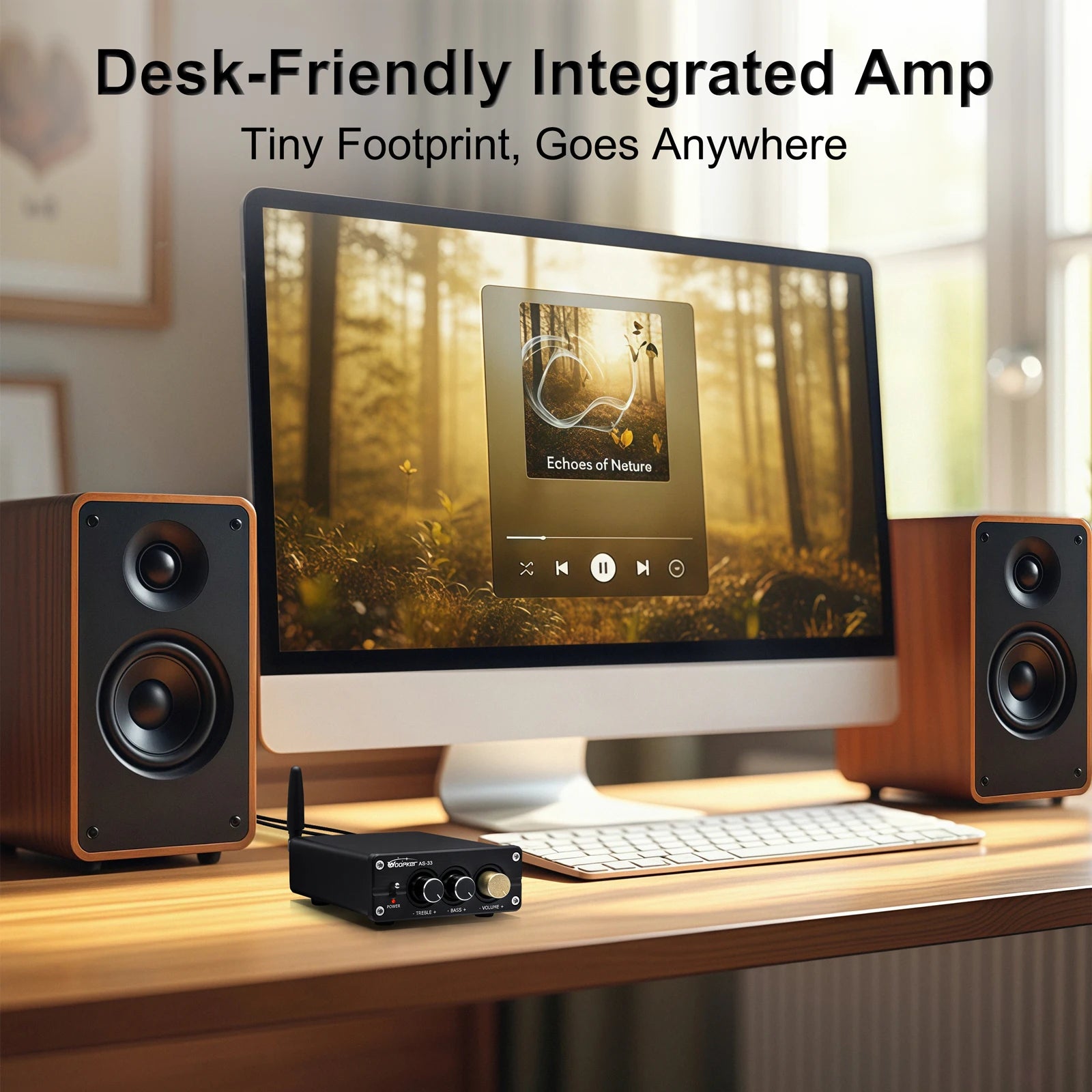 Ampli Woopker 100W 2.0 Bluetooth 5.0 Âm Bass Treble - Daisan Mart