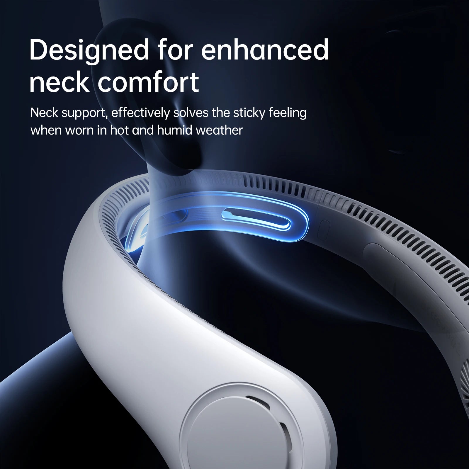 JISULIFE 5000mAh Neck Fan, 5 Speeds, Convenient