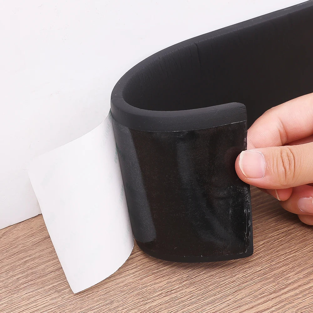 10-2M Waterproof Enclosure Self Adhesive Skirting Line 3D Wall Stickers Thickened Anti-collision Decoration Wall Corner Lines