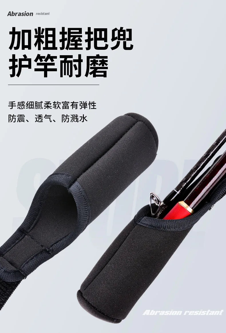 1-5PCS Cover Protector for Fishing Rod Tube Case Fishing Pole Sleeves Belt Fishing Rod Socks Srtap Rod Protector Adjustable