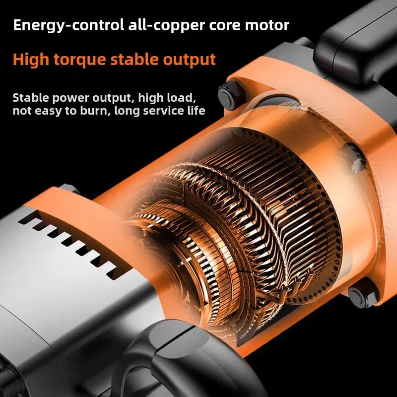 Electric Wrench 220V Plug-in High Power Auto Repair Tower Crane Industrial Grade High Torque Heavy Impact Electric Air Cannon