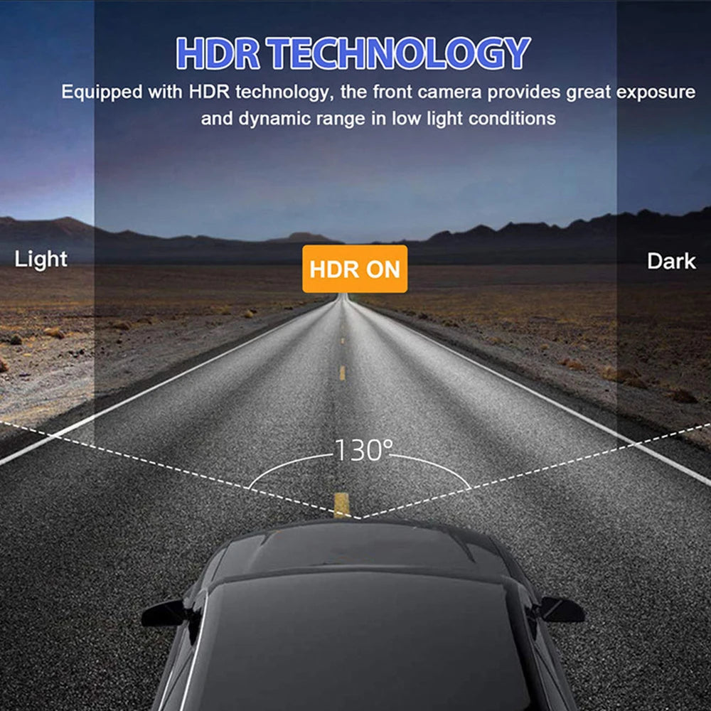 3-Eye Dash Cam, Night Recording, Full HD 1080P