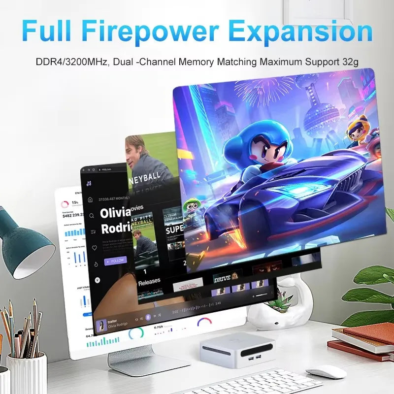 Mini PC GenMachine 5300U DDR4 32GB Wifi6 HDMI Gamer