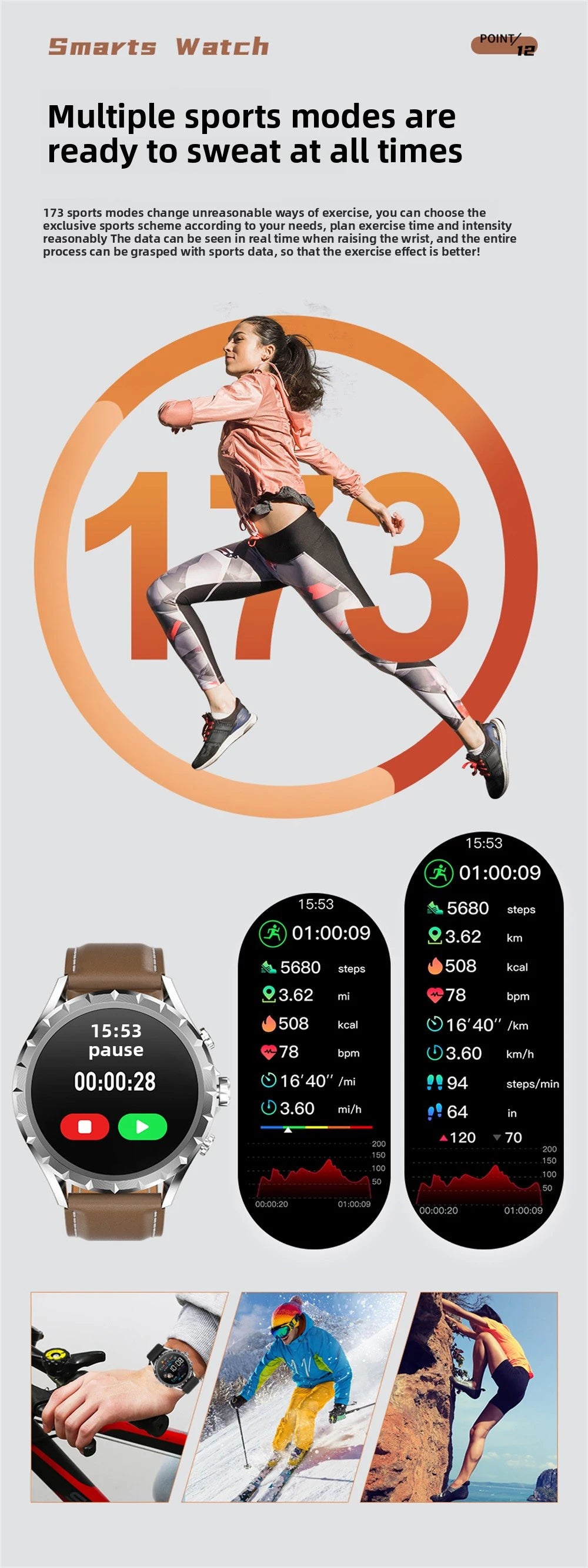 Đồng Hồ Thông Minh 1.45 Thể Thao, Gọi Bluetooth, NFC