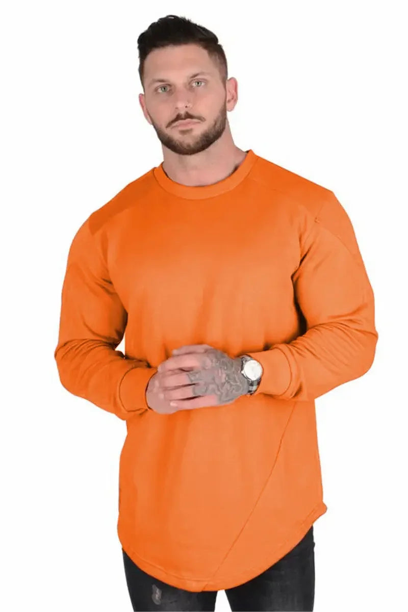 Men's Slim Fit Long Sleeve Gym T-Shirt Fashion 2025