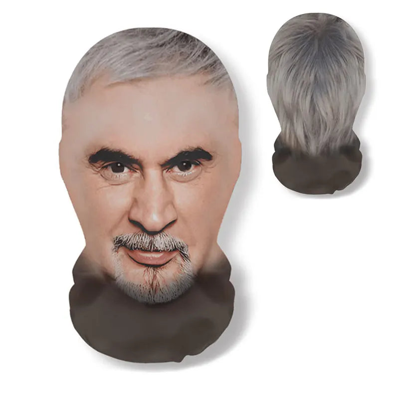 3D Printed Real Person Mask Funny 360 Degree Full Face Masks Cosplay Internet Celebrity Props Elastic Mesh Balaclava Headcovers