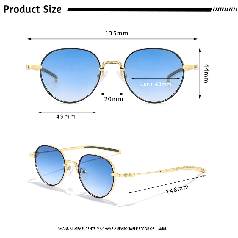 Unisex Retro Metal Sunglasses Party Style