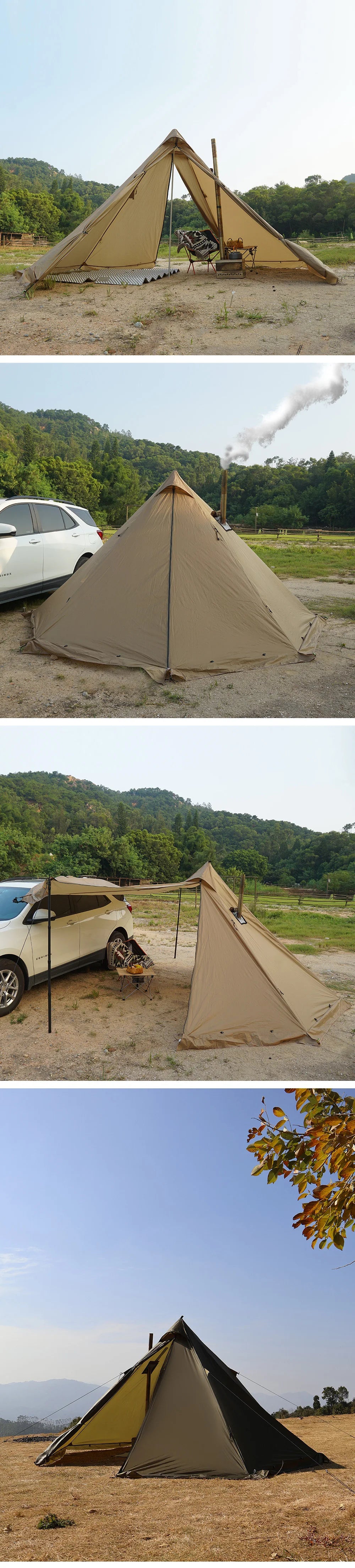 4 Season Waterproof Multi-Purpose Tipi Tent with Chimney