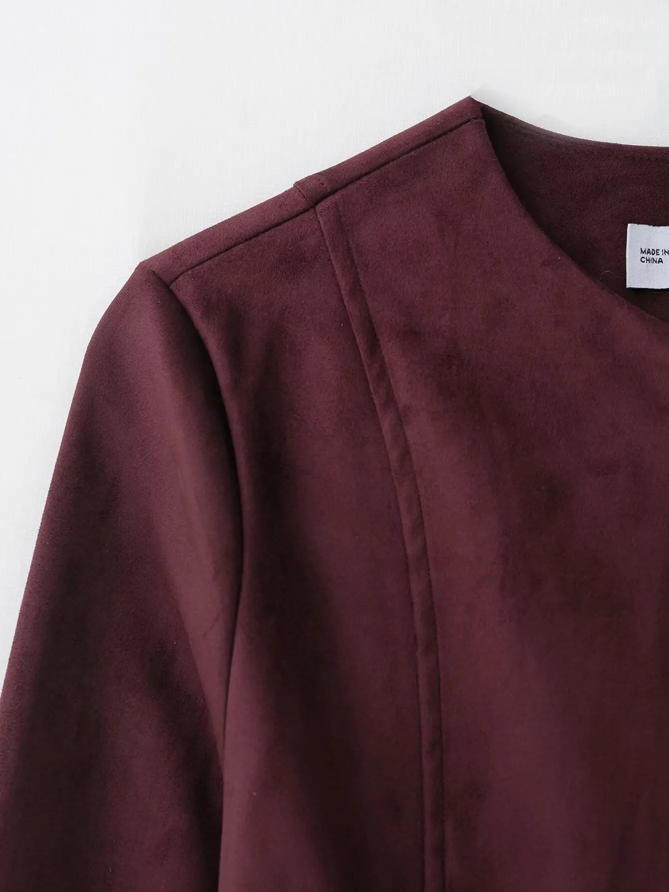 Áo Khoác Nữ Thời Trang Dáng Ngắn Kèm Thắt Lưng Suede