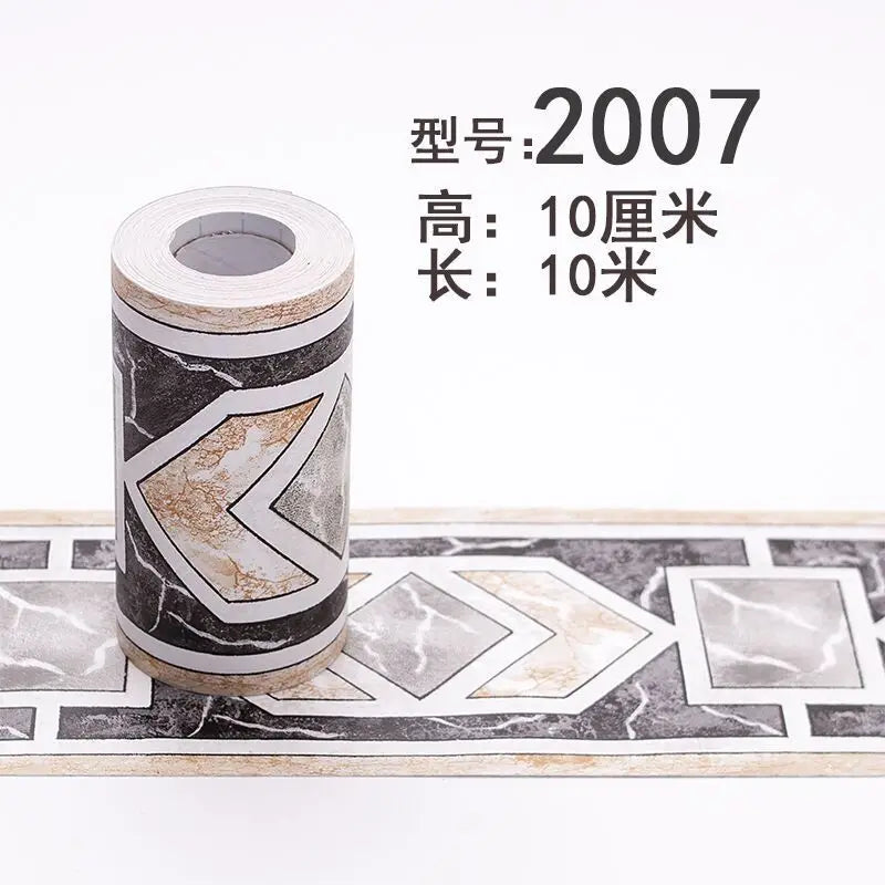 Waterproof PVC Wall Panels Self-Adhesive Skirting Board - Bathroom Safe Tile Border Sticker for Shower Corner Guard