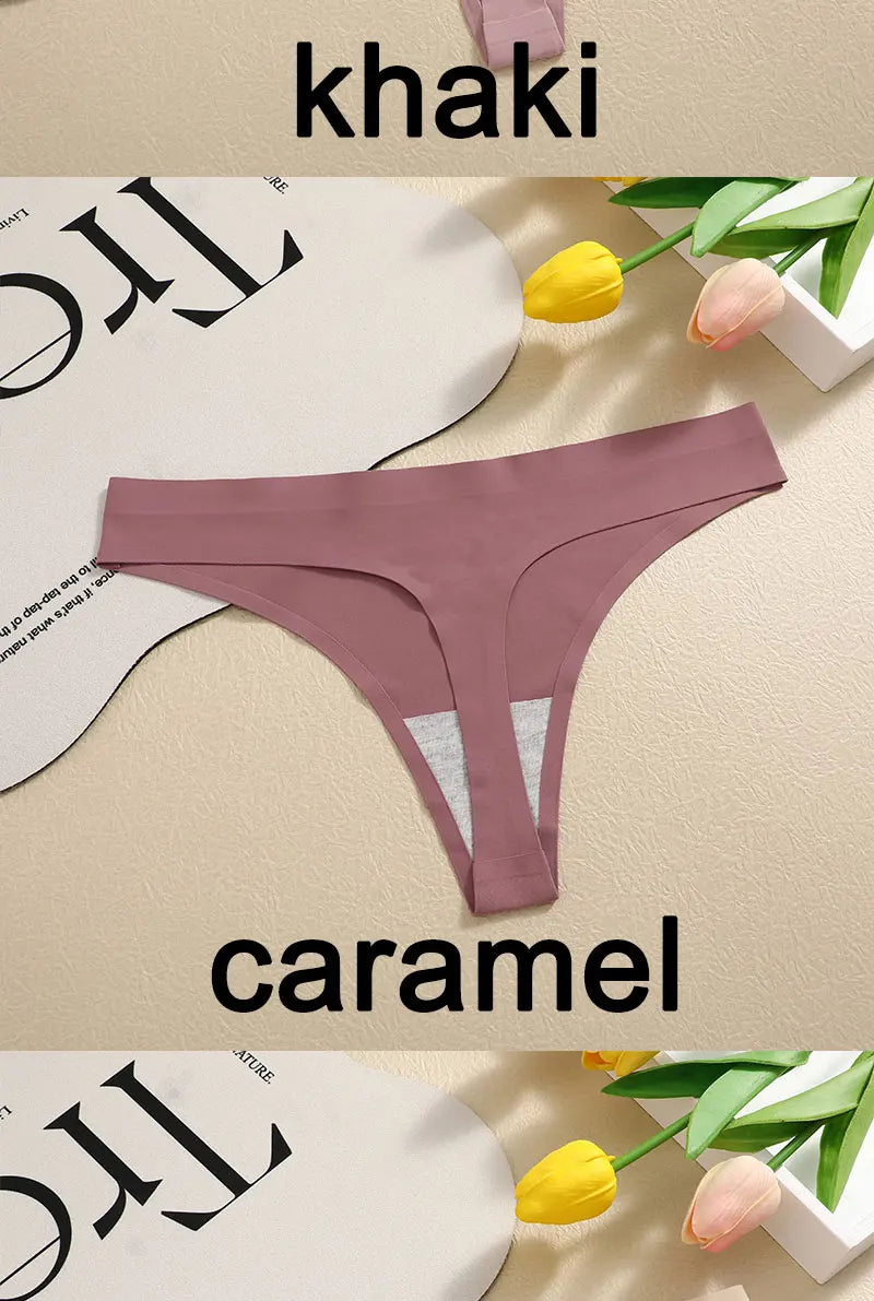 Set of 6 Sexy Low-Waist Seamless Invisible Women's Panties