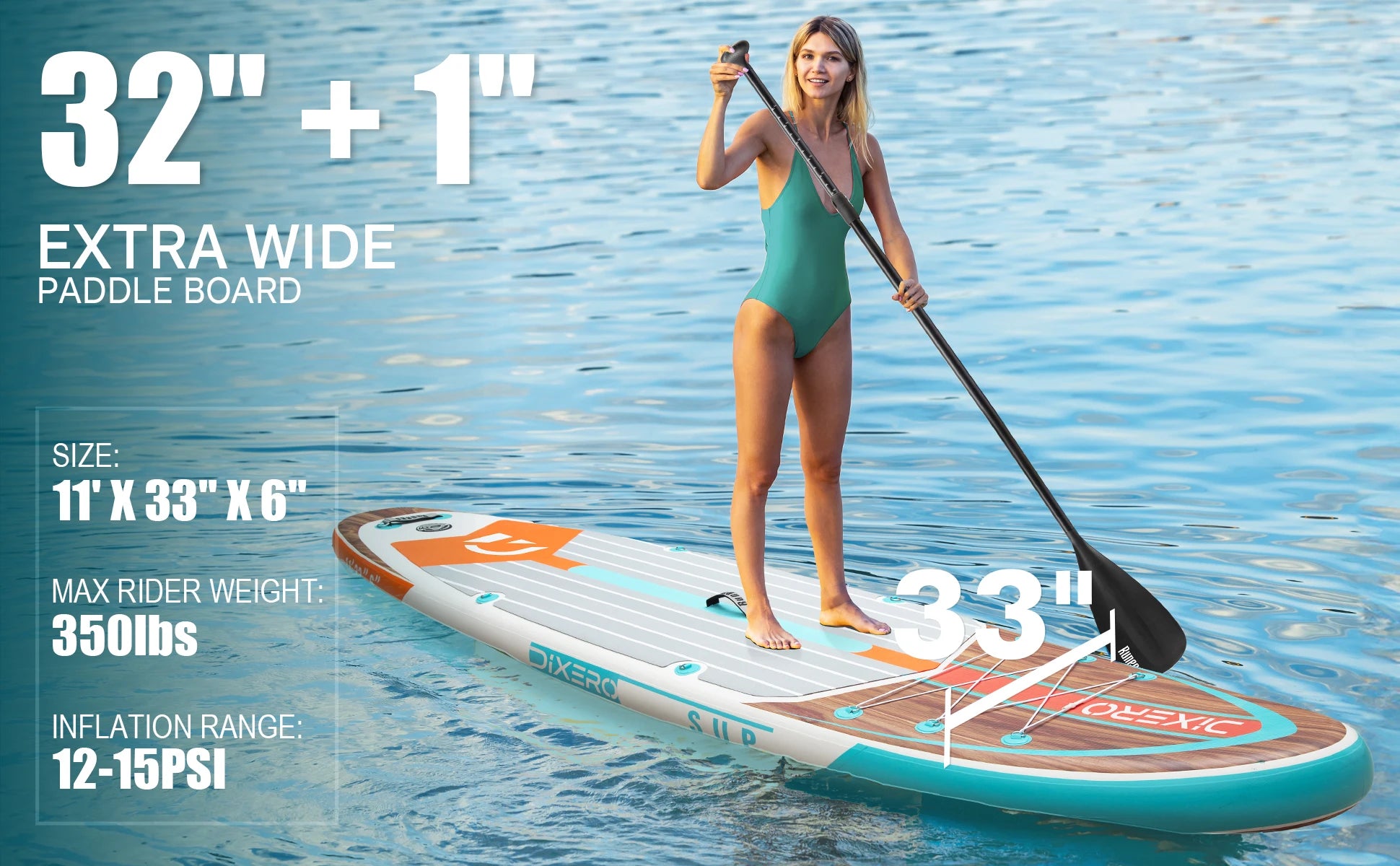 Ván SUP Bơm Hơi DIXERO 11’’ Chống Nước Kèm Phụ Kiện