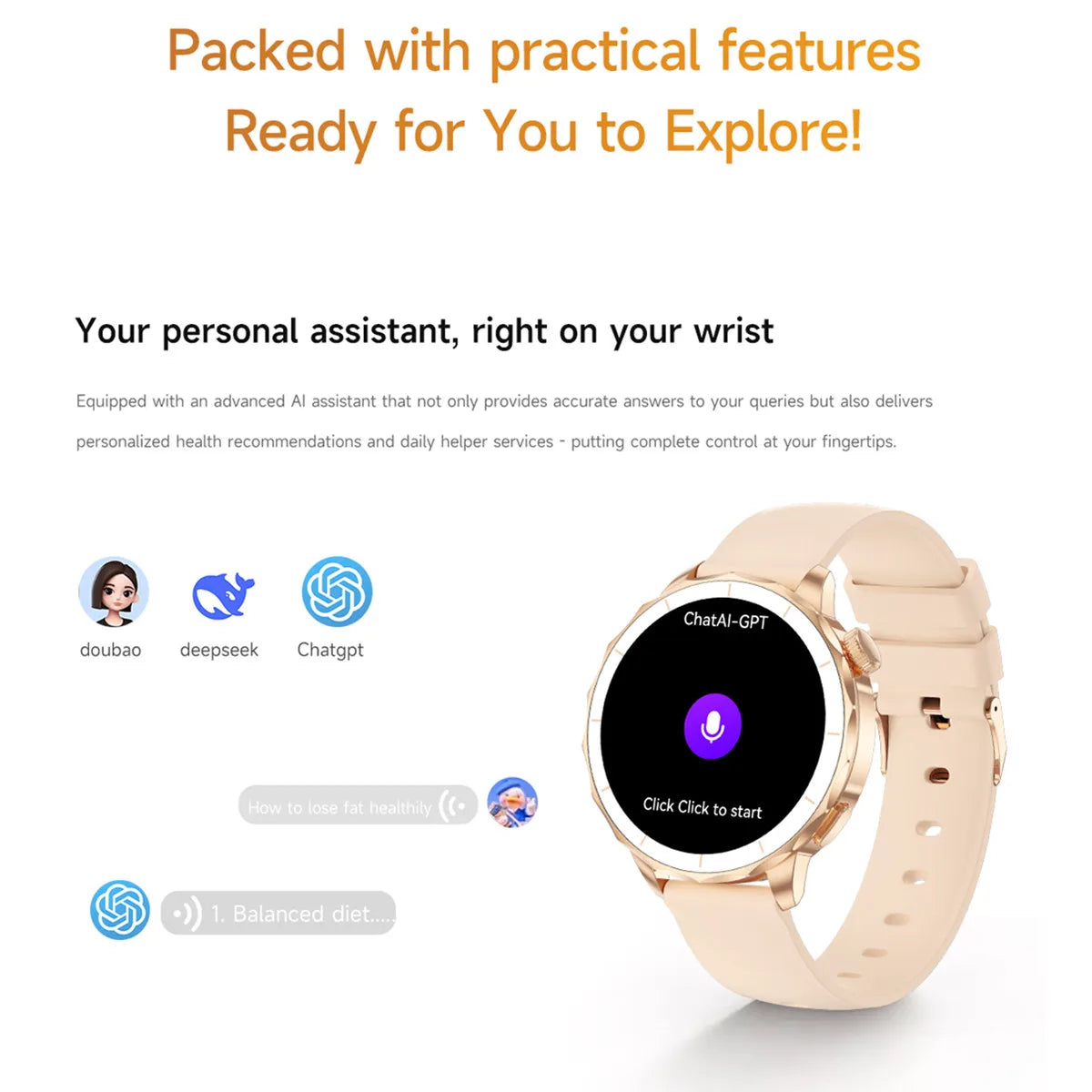 Smart Watch Women Hebrew 4GB/ROM Memory Bluetooth Network Sharing Whatsapp Messgae Reply Map Navigation Amoled Screen Smartwatch
