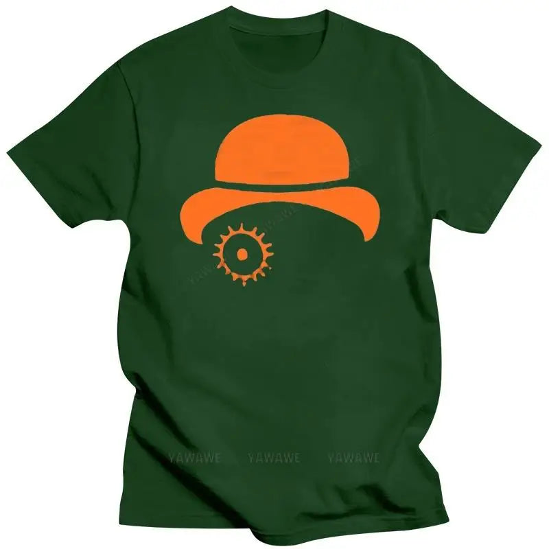 Men's Orange Hip Hop Mechanical Style Summer T-Shirt