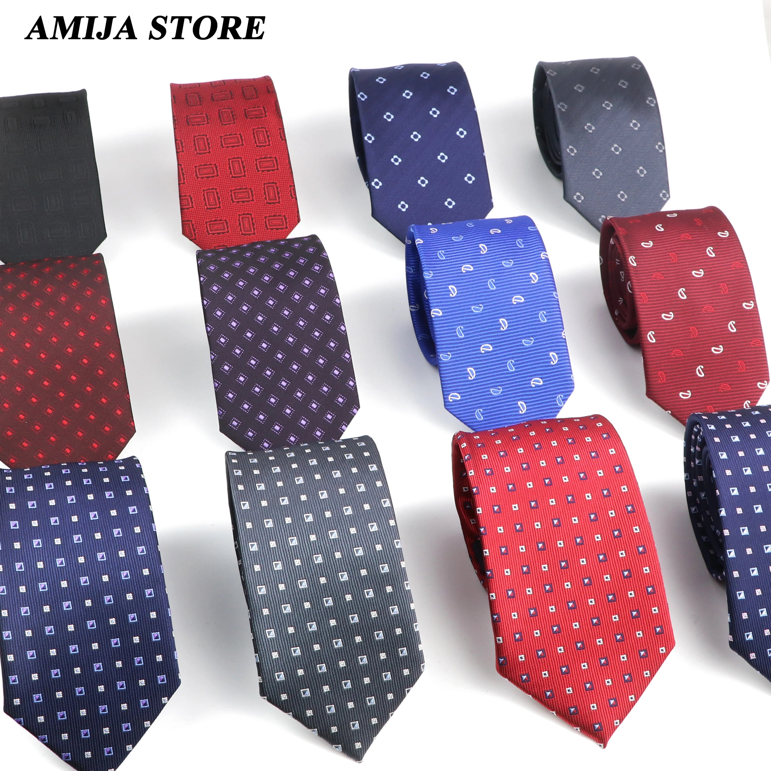 Cà vạt nam cao cấp chấm bi xám 6.5cm thời trang