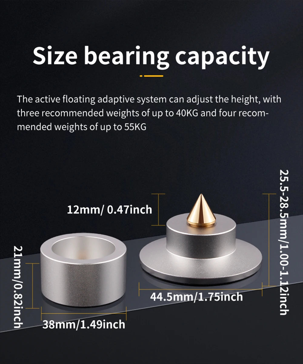 Chân Đế Nhôm Chống Rung Cao Cấp Cho Amply & Loa