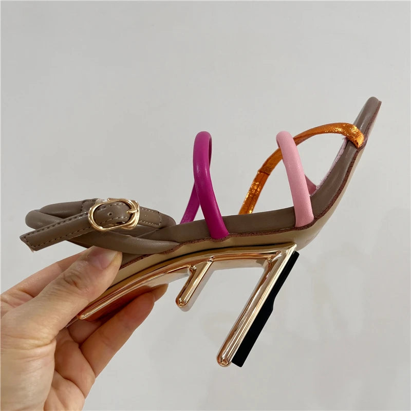 Gladiator Style Summer High Heel Sandals Size 42