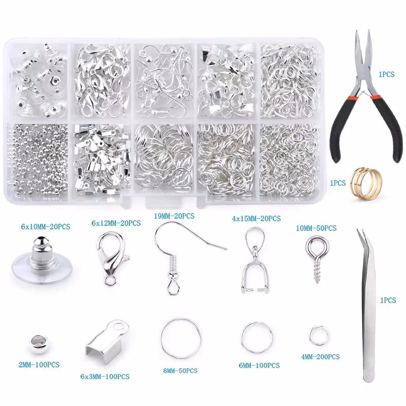 Full Jewelry Making Tool Kit: Wire, Charms, Pliers